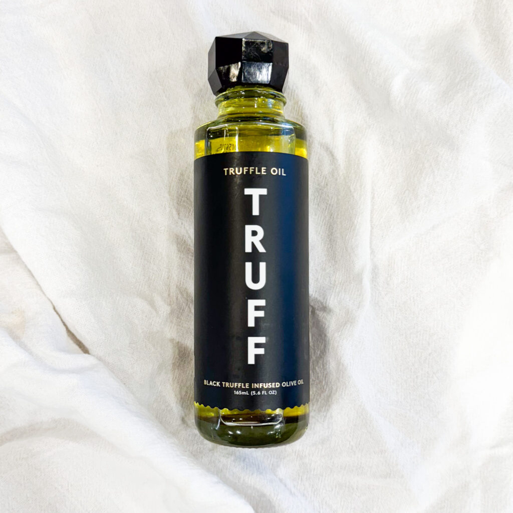 a bottle of truffle oil