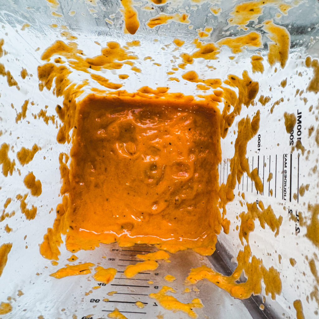 Creamy roasted tomato sauce blended until smooth with roasted tomatoes, onion, and garlic.